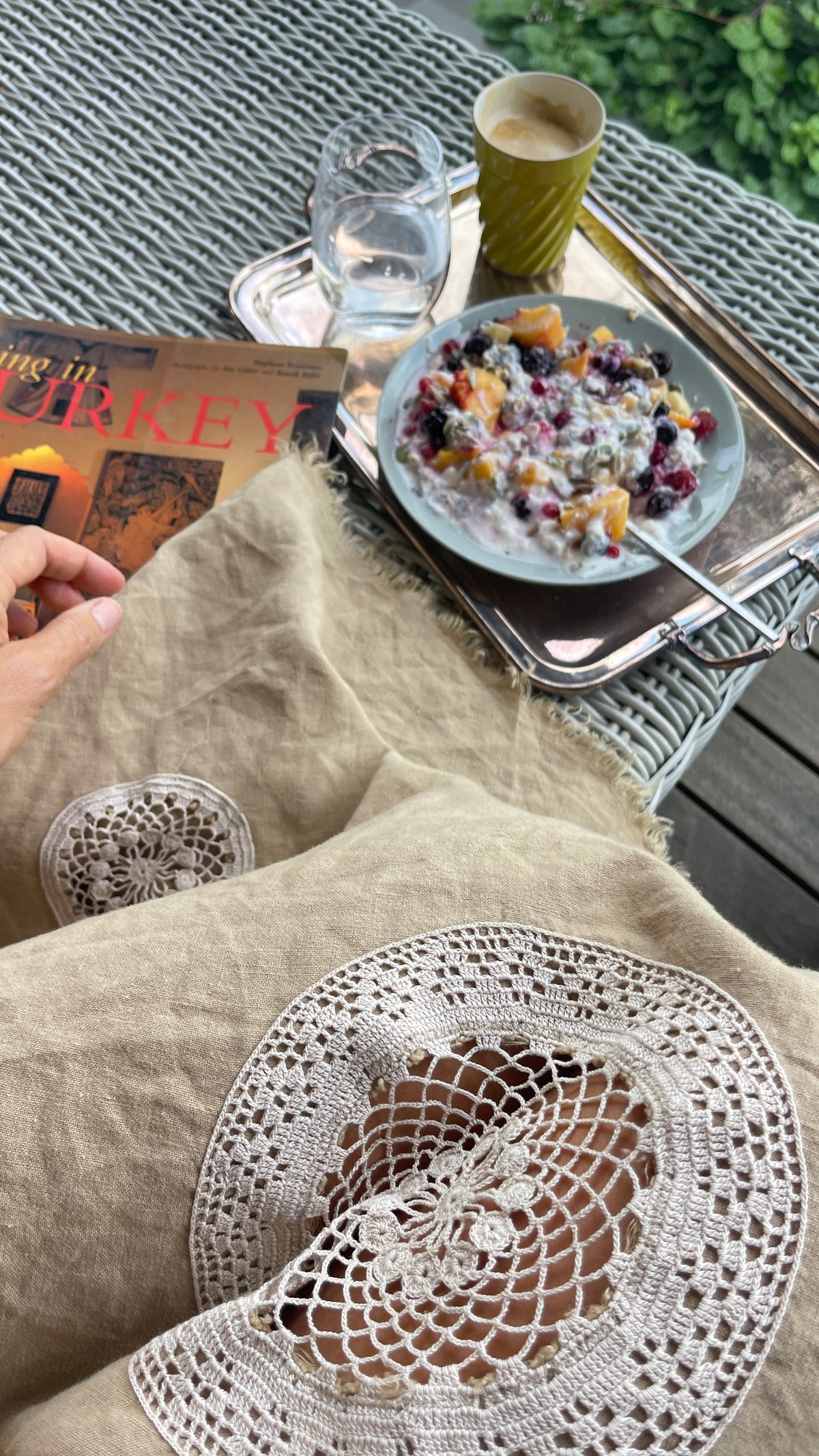 Lyon — Linen Skirt with Hand-Crocheted Inserts