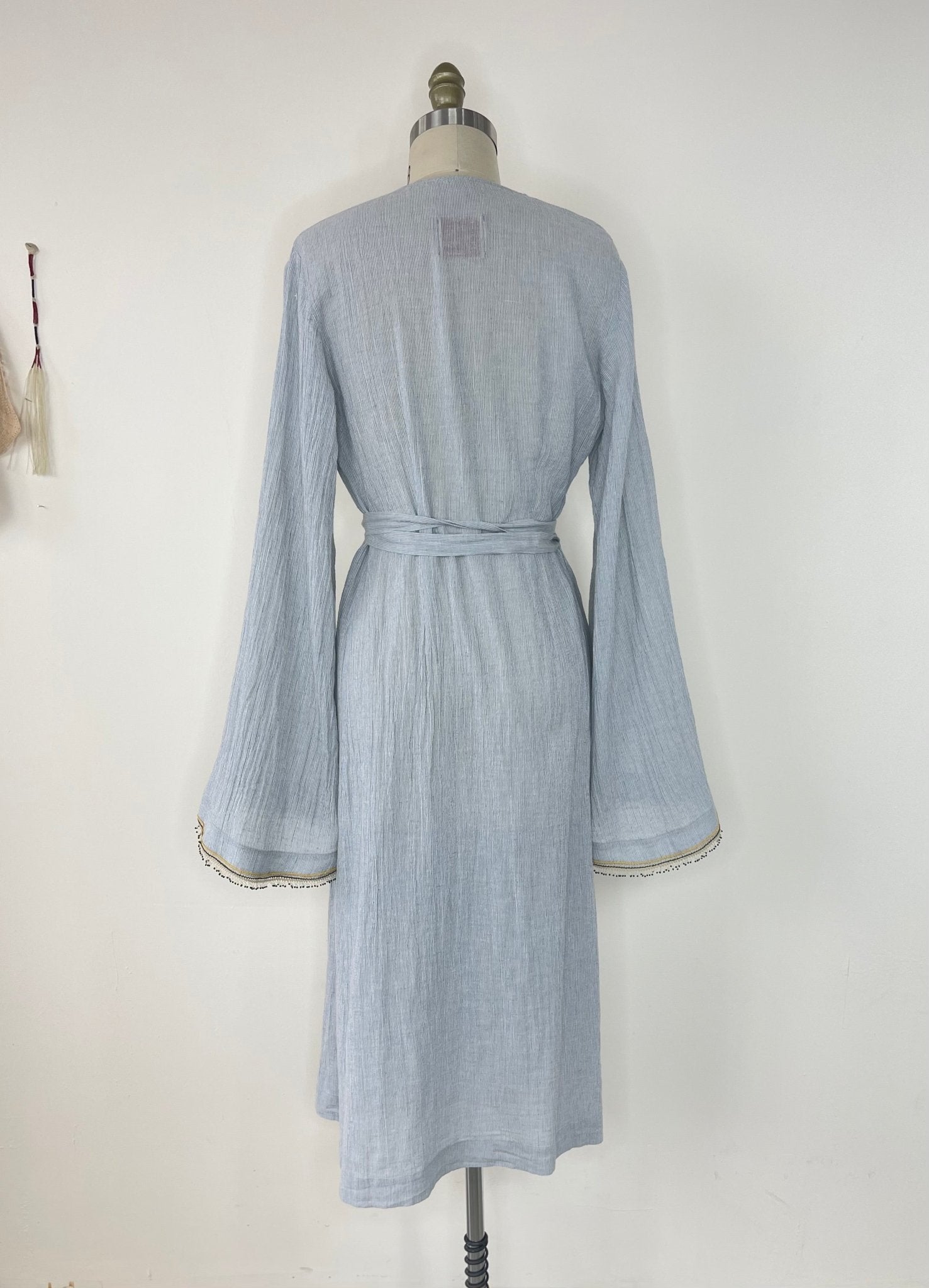 Wrap Dress Lampedusa blue/white - Currently O.O.O.