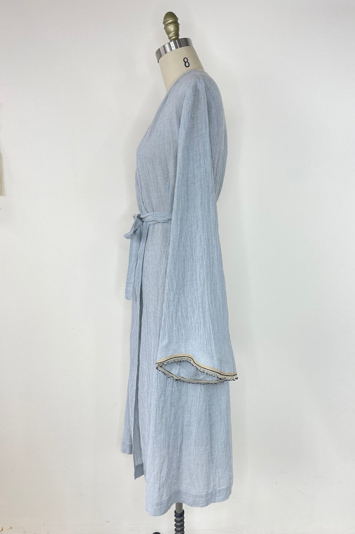 Wrap Dress Lampedusa blue/white - Currently O.O.O.